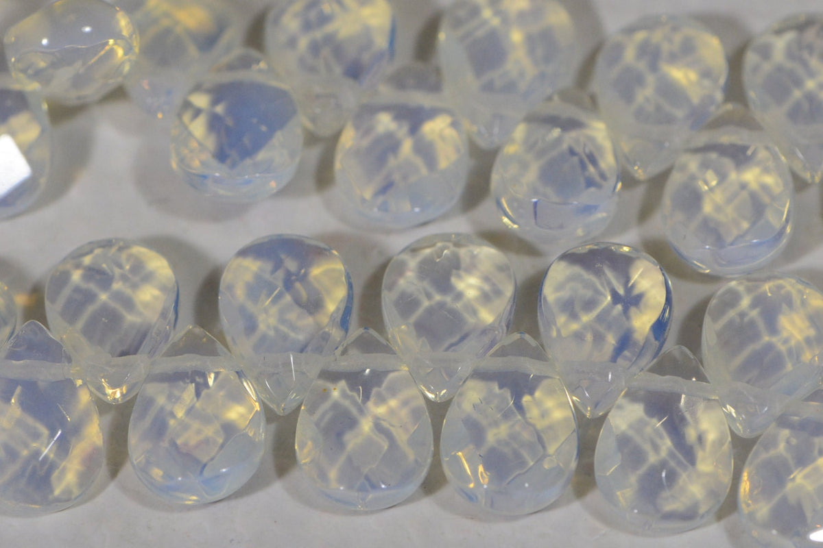 Opalite  Faceted Teardrop Beads Jewelry Making Supplies