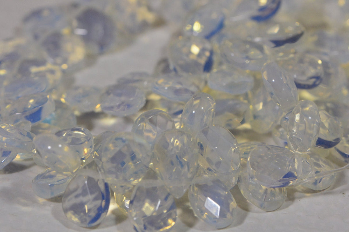 Opalite  Faceted Teardrop Beads Jewelry Making Supplies