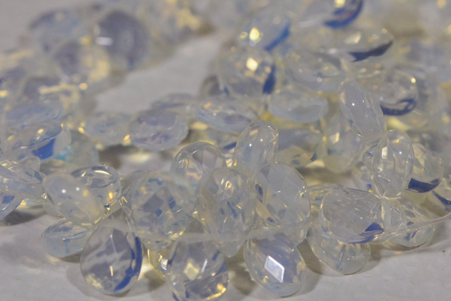 Opalite  Faceted Teardrop Beads Jewelry Making Supplies