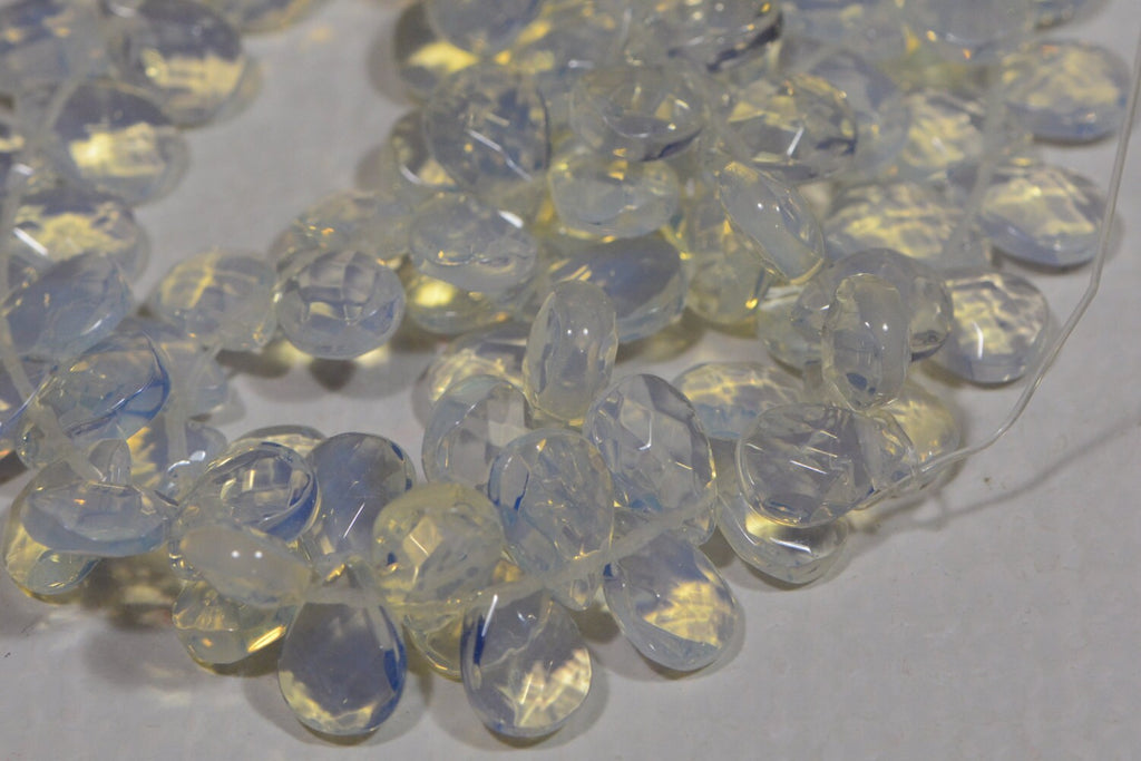 Opalite  Faceted Teardrop Beads Jewelry Making Supplies