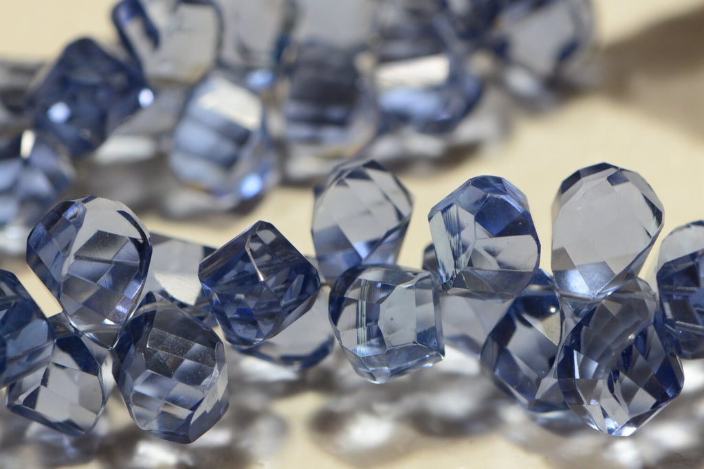 Blue Quartz Faceted Beads Natural Gemstone Beads Jewelry Making Supplies