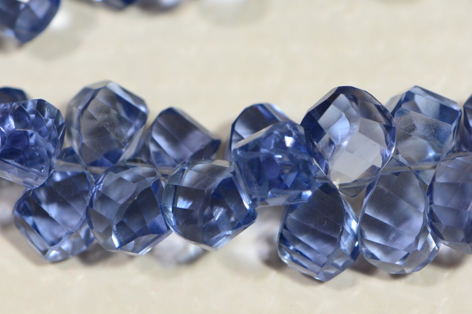 Blue Quartz Faceted Beads Natural Gemstone Beads Jewelry Making Supplies
