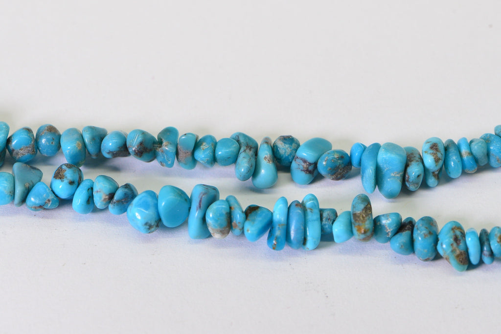 Sleeping Beauty Turquoise Nugget Beads: 16" Strand, Jewelry Making