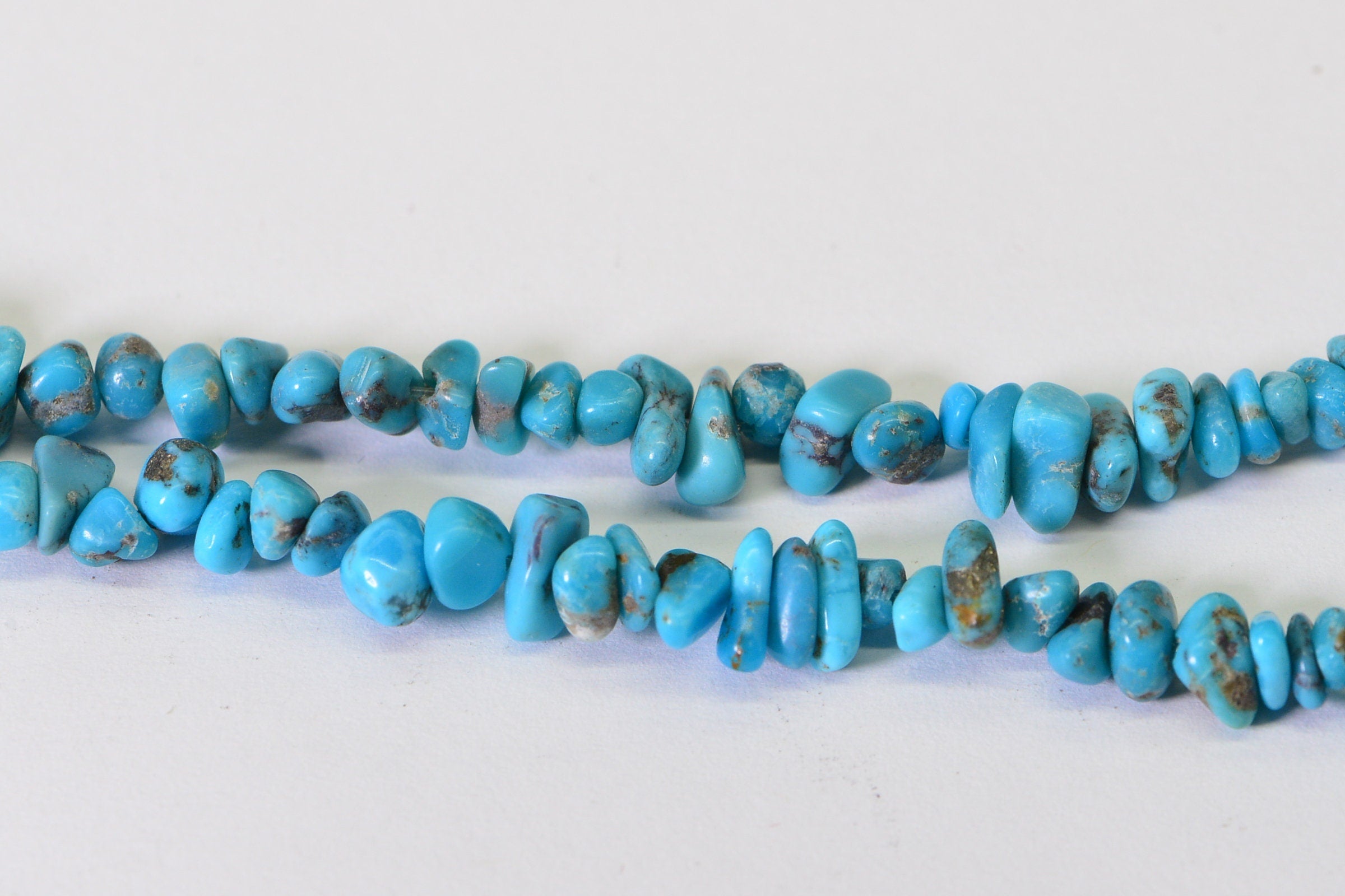 Sleeping Beauty Turquoise Nugget Beads: 16" Strand, Jewelry Making