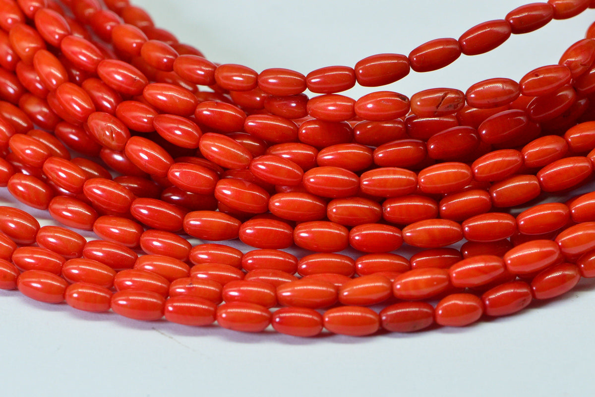 Red Coral 6x3mm Beads Gemstone Beads Jewelry Making Supplies