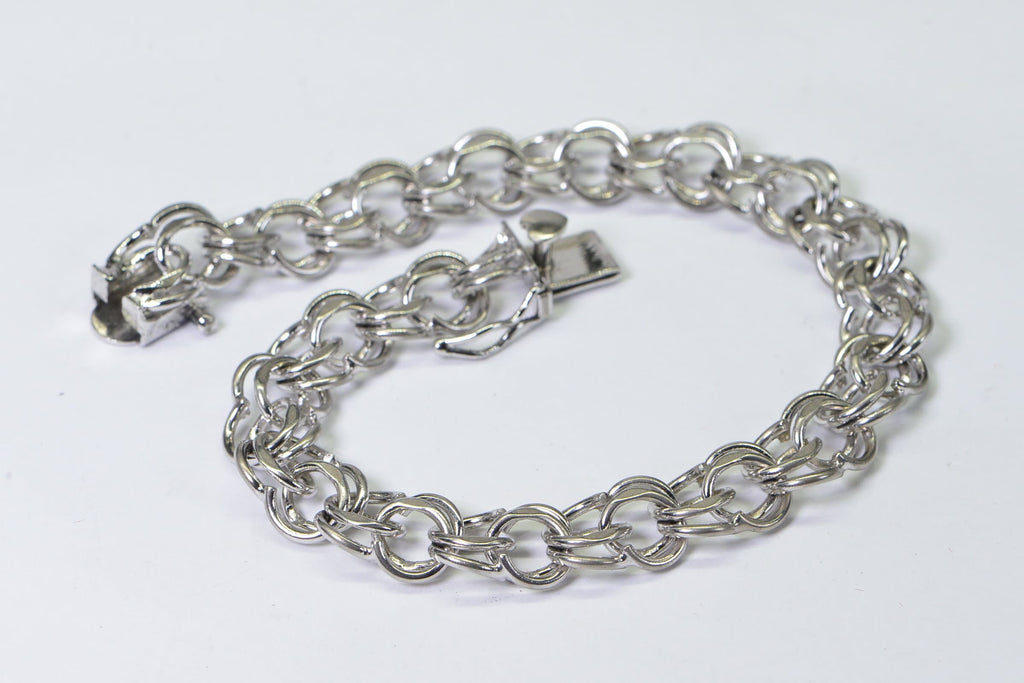 Bismarck Sterling Silver Bracelet - Vintage Heavy Chain Bracelet