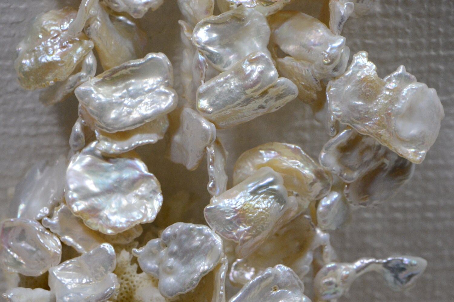 Keshi Pearl Beads White Freshwater Pearls Jewelry Making Supplies