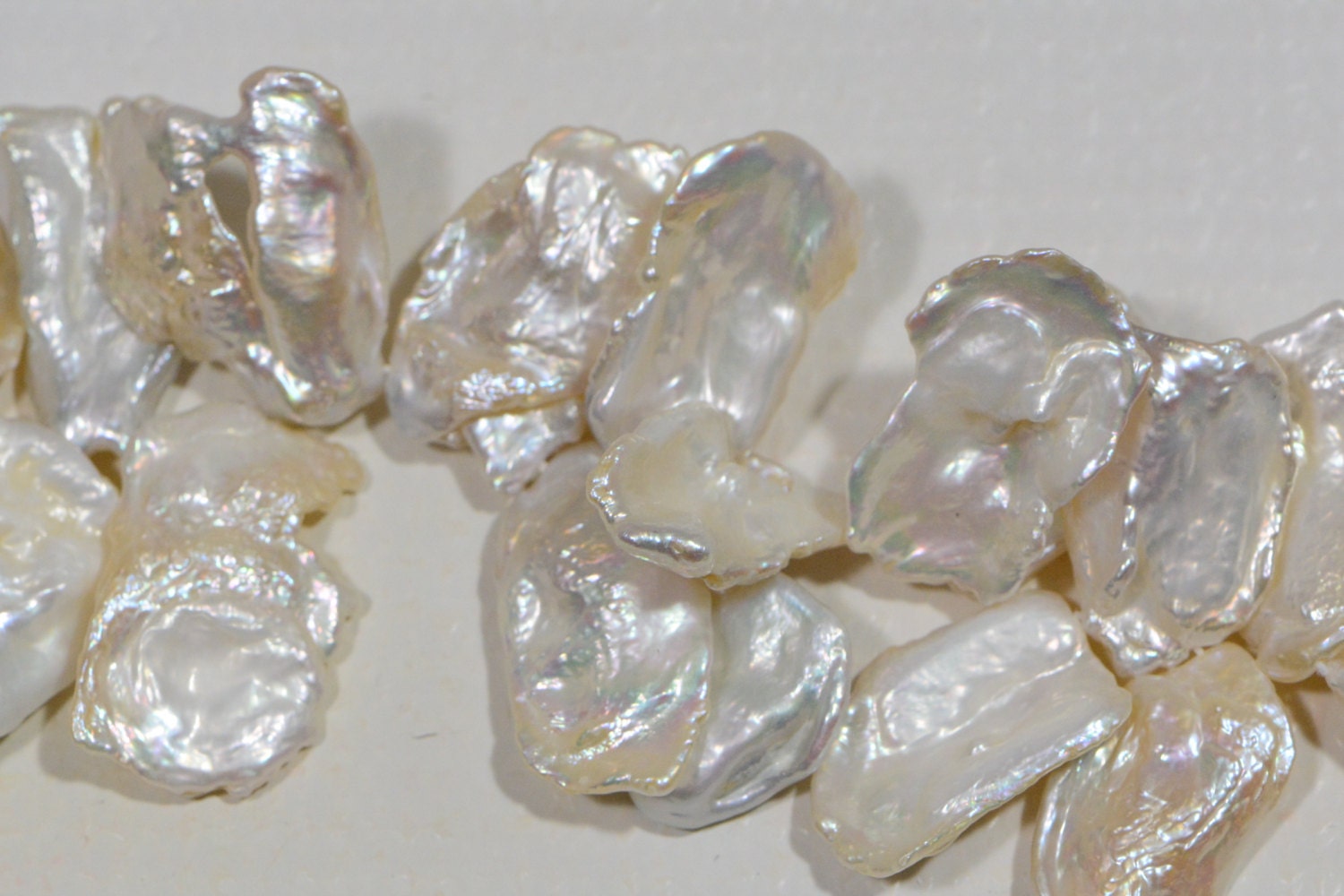 Keshi Pearl Beads White Freshwater Pearls Jewelry Making Supplies