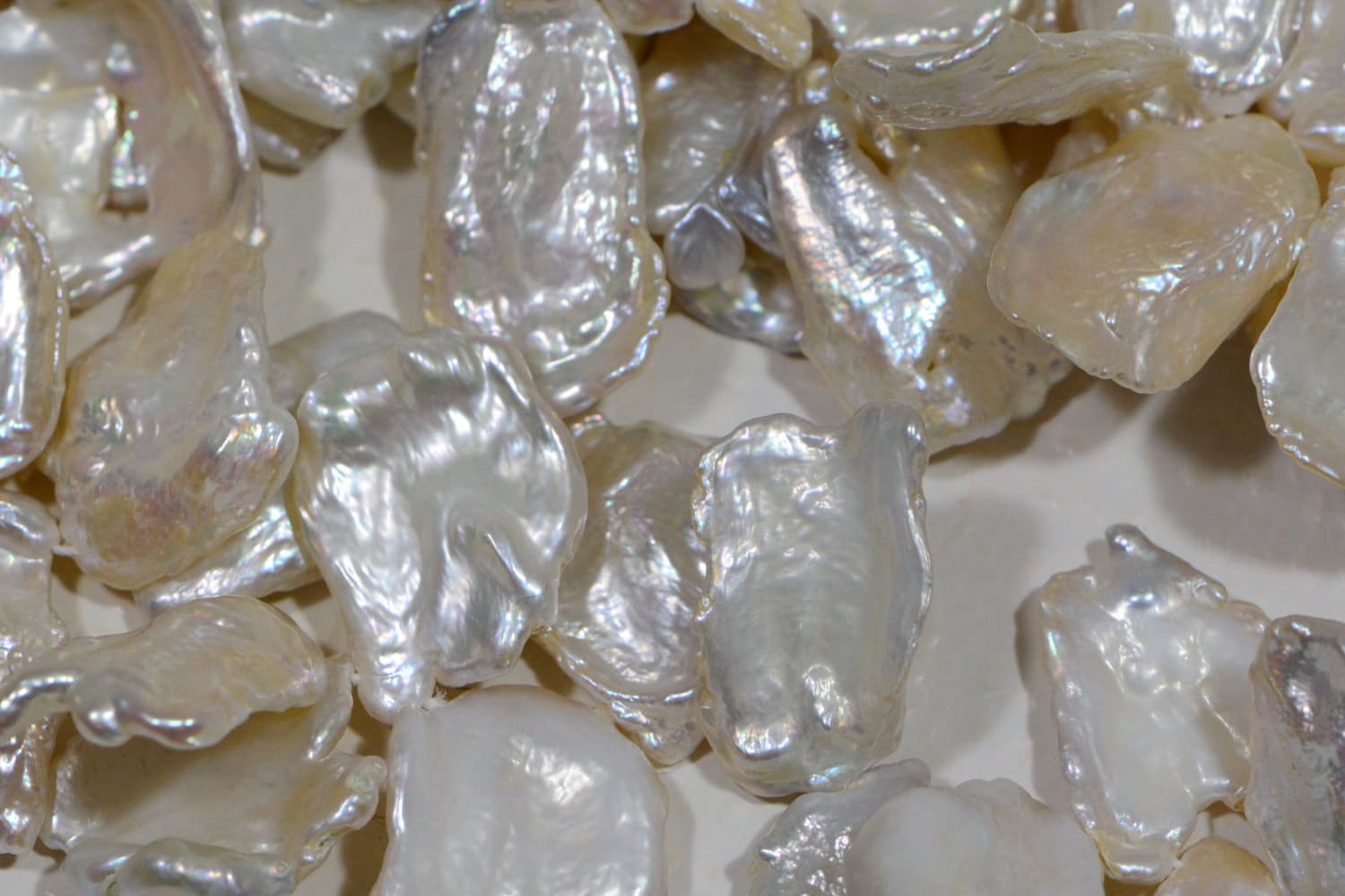 Keshi Pearl Beads White Freshwater Pearls Jewelry Making Supplies