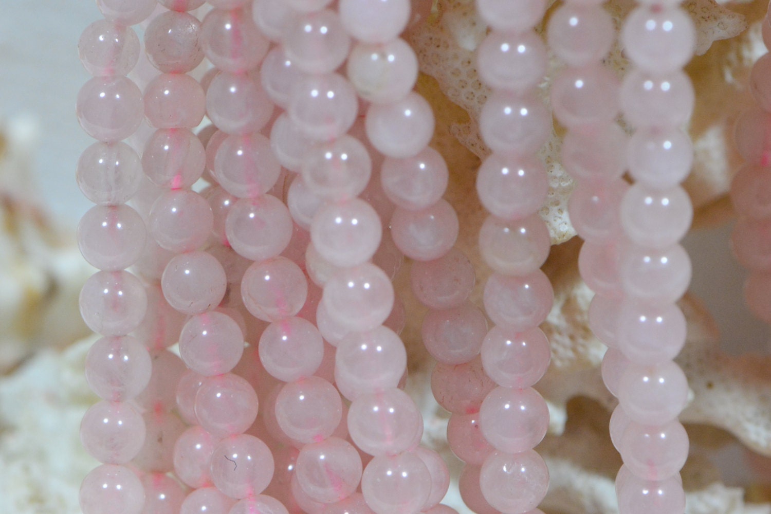 Rose Quartz Beads 4mm Natural Gemstone Beads Jewelry Making Supplies