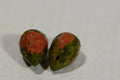 Unakite Teardrop Beads: Faceted Gemstone Briolettes (12x8mm)
