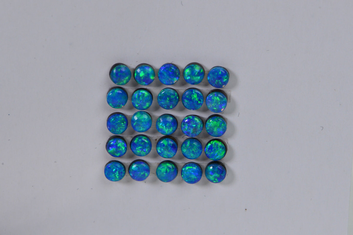 1 stone  Australian Black Opal Cabochons: 2.5mm Round AAA++ Gemstone Supplies