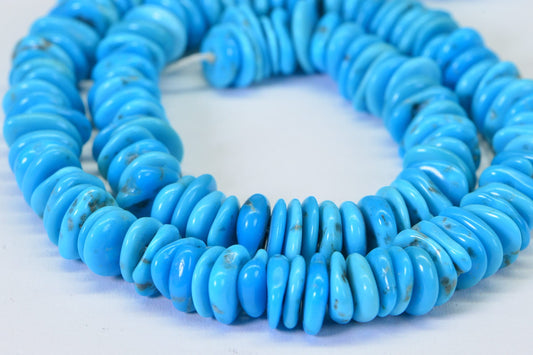 Sleeping Beauty Turquoise Beads: Natural Rondelle Gemstone Discs