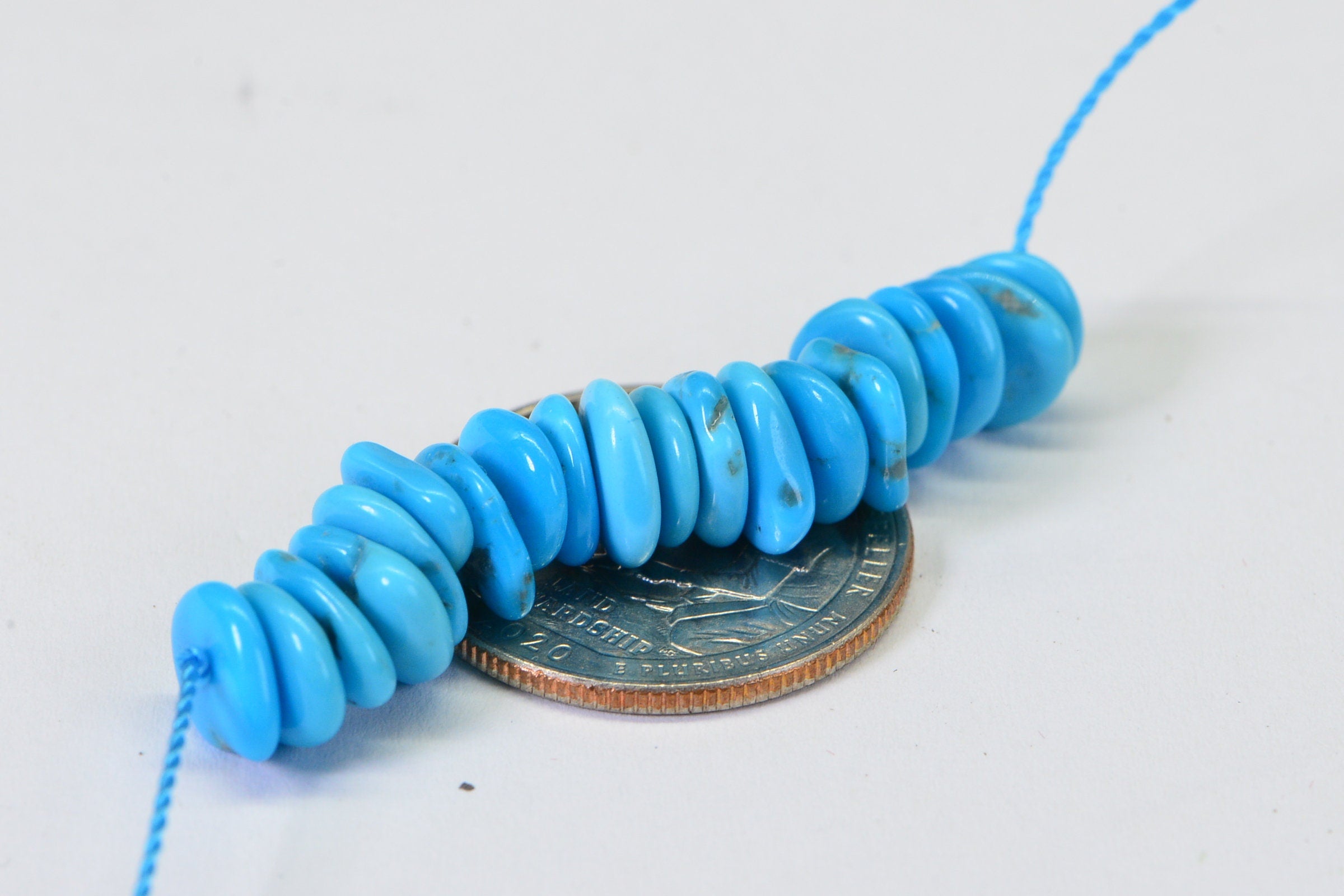 Sleeping Beauty Turquoise Beads: Natural Rondelle Gemstone Discs
