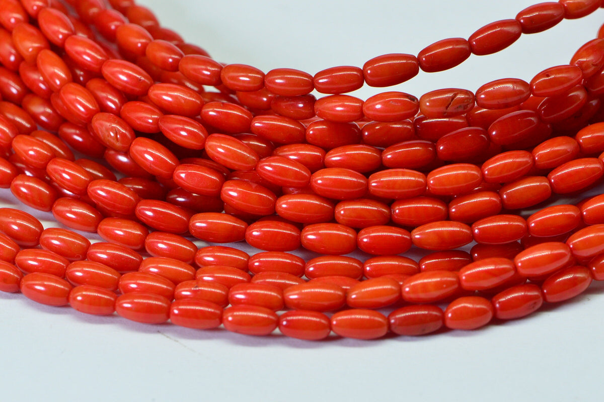 Red Coral 6x3mm Beads Gemstone Beads Jewelry Making Supplies