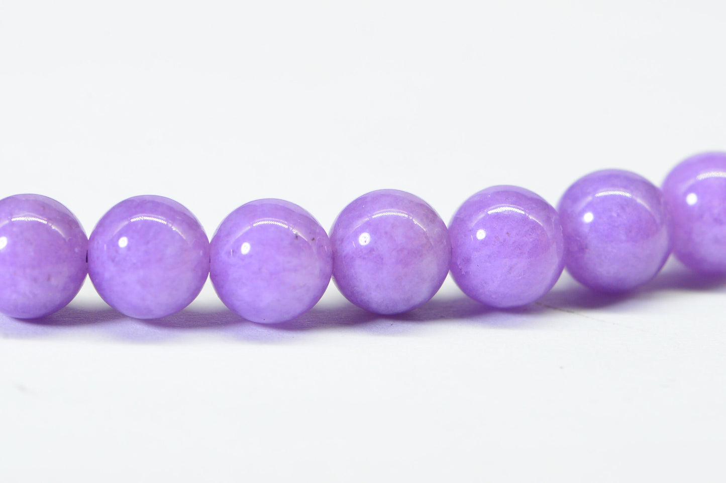 8mm Purple Jade Round Beads Full Strand