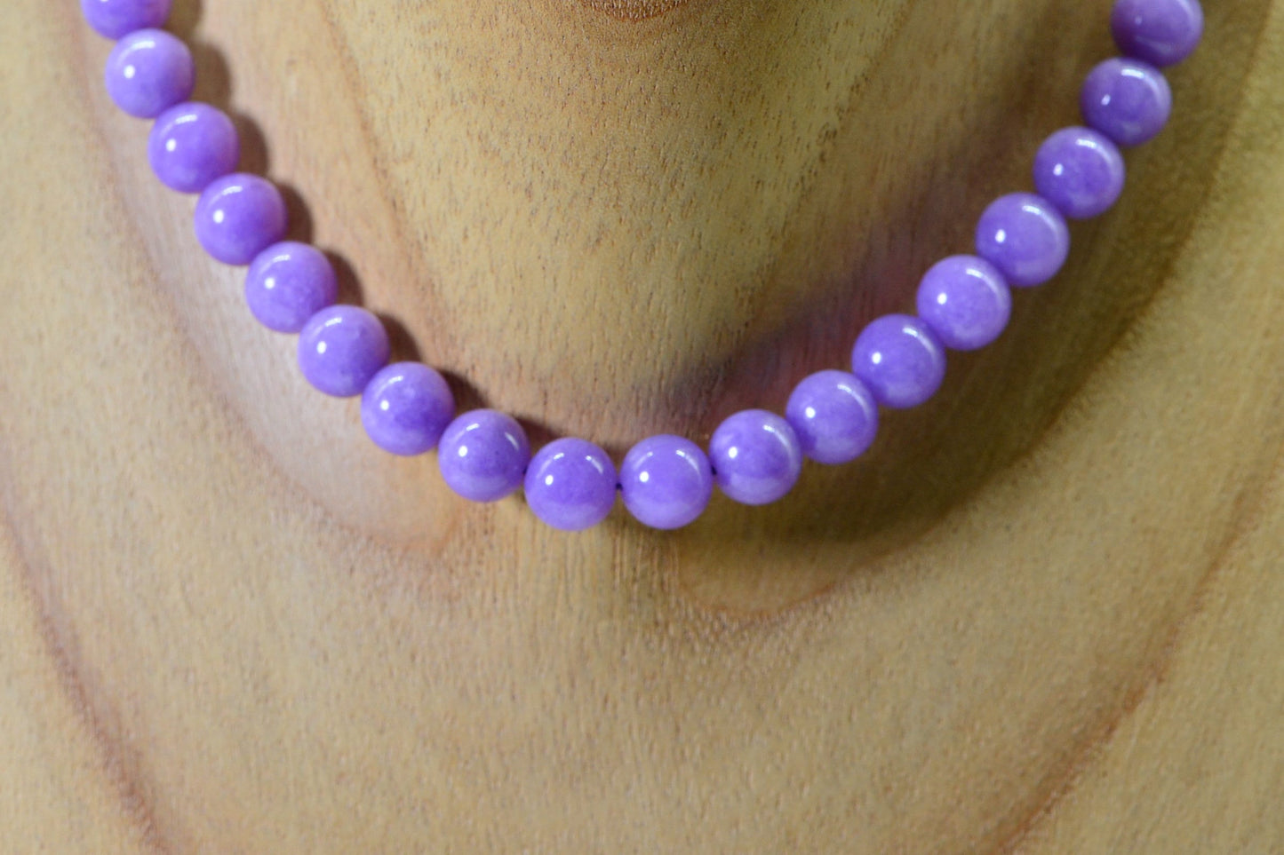 8mm Purple Jade Round Beads Full Strand