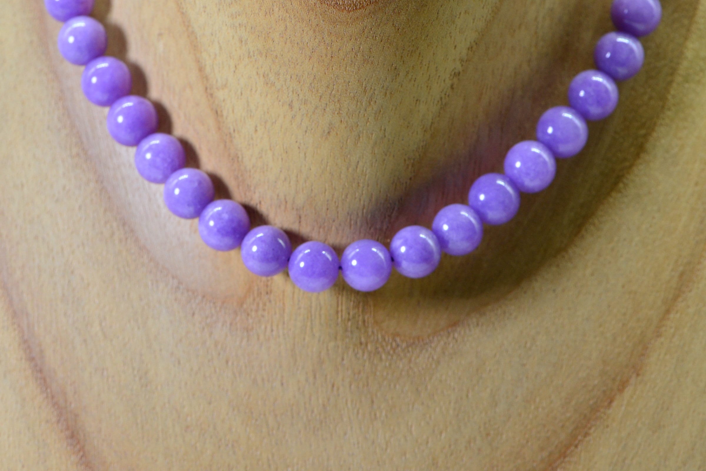 8mm Purple Jade Round Beads Full Strand