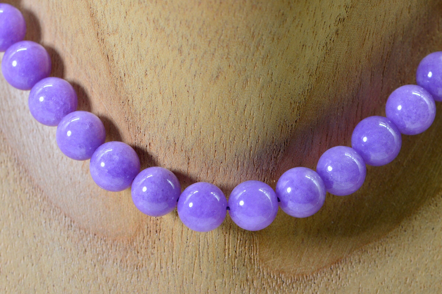 8mm Purple Jade Round Beads Full Strand