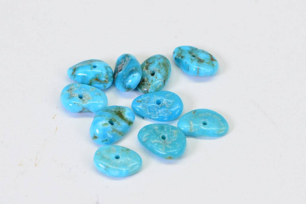 Sleeping Beauty Turquoise Beads: Natural Arizona Nugget Gemstone