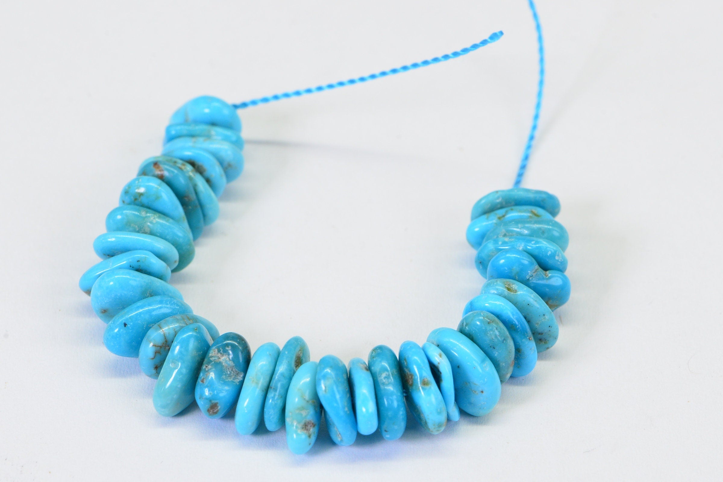 Sleeping Beauty Turquoise Beads: Natural Arizona Nugget Gemstone