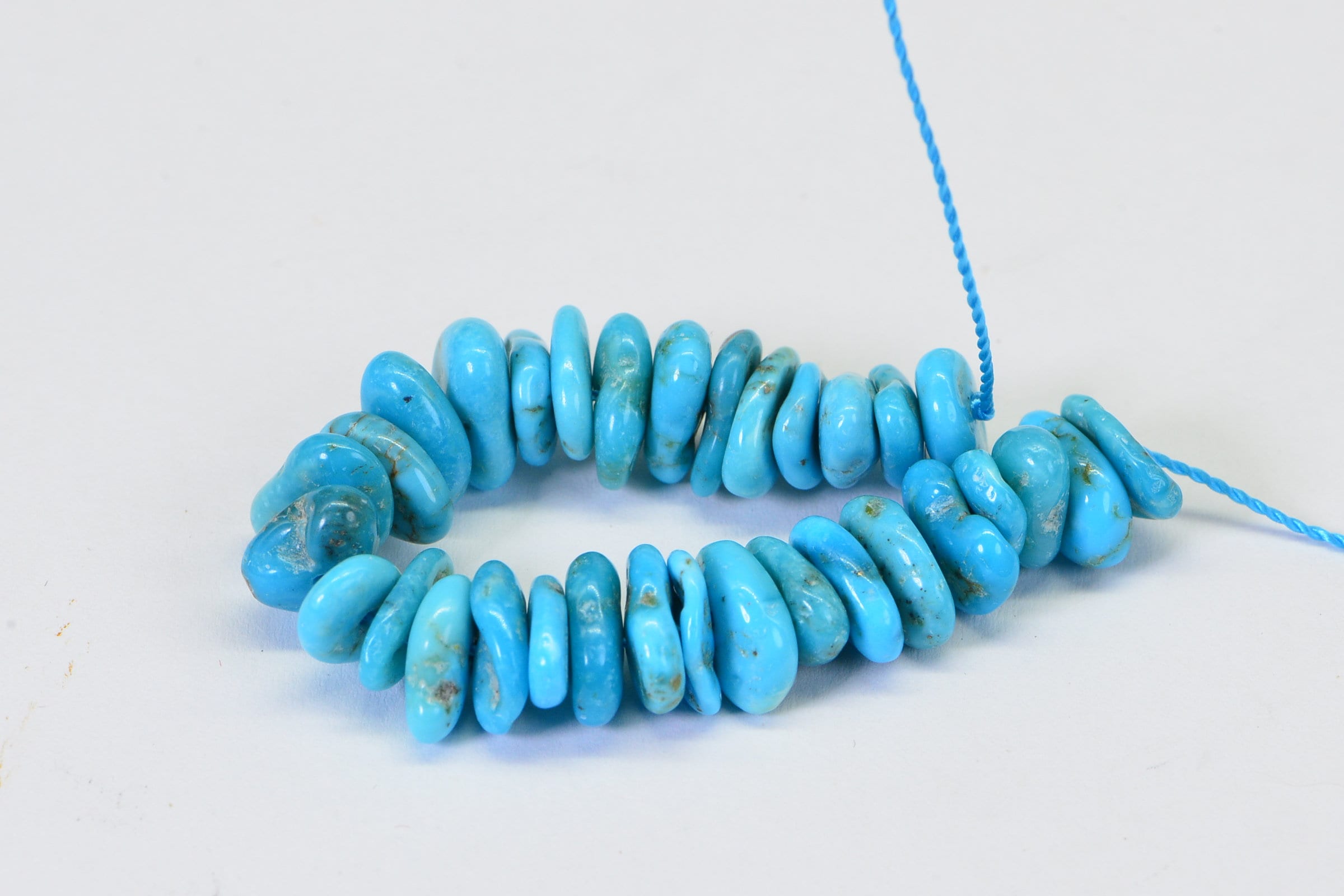 Sleeping Beauty Turquoise Beads: Natural Arizona Nugget Gemstone