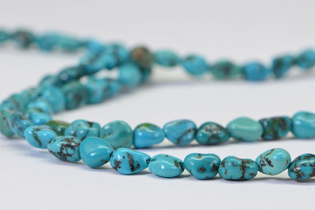 Nevada Turquoise Nugget Beads: 16" Strand, Natural Gemstone Supplies