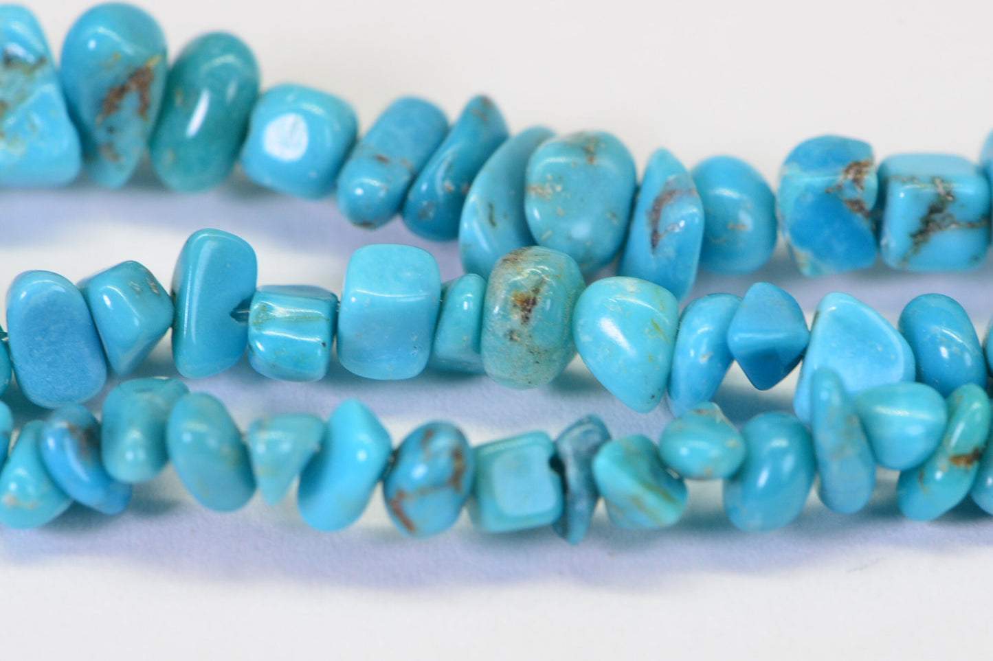 Nevada Turquoise Nugget Strand: Natural Gemstone Beads, Jewelry Making (16 inch, 6x5x2-3mm )