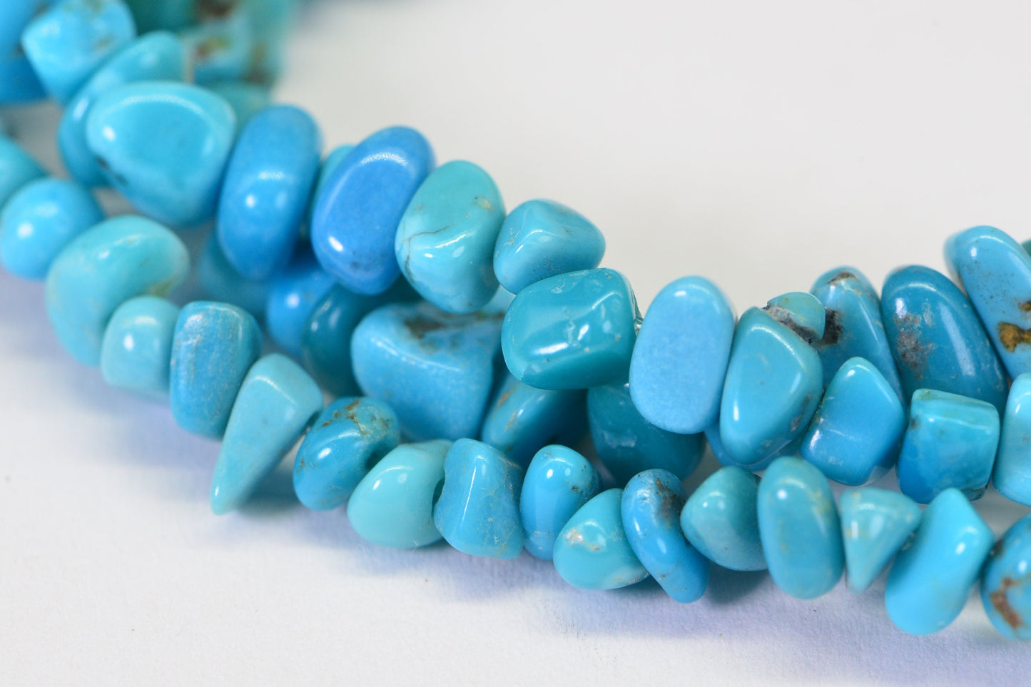 Nevada Turquoise Nugget Strand: Natural Gemstone Beads, Jewelry Making (16 inch, 6x5x2-3mm )