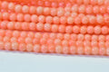 Natural Angel Skin Coral Bead Strand: 3mm Peach Pink Jewelry Supplies