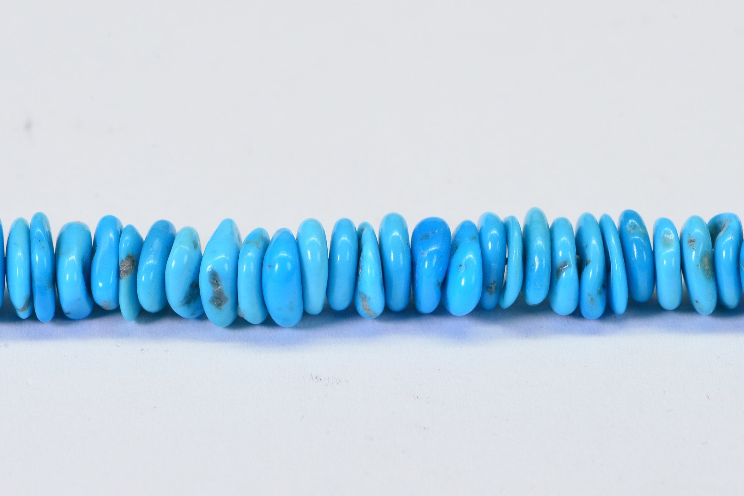 Sleeping Beauty Turquoise Beads: Natural Rondelle Gemstone Discs