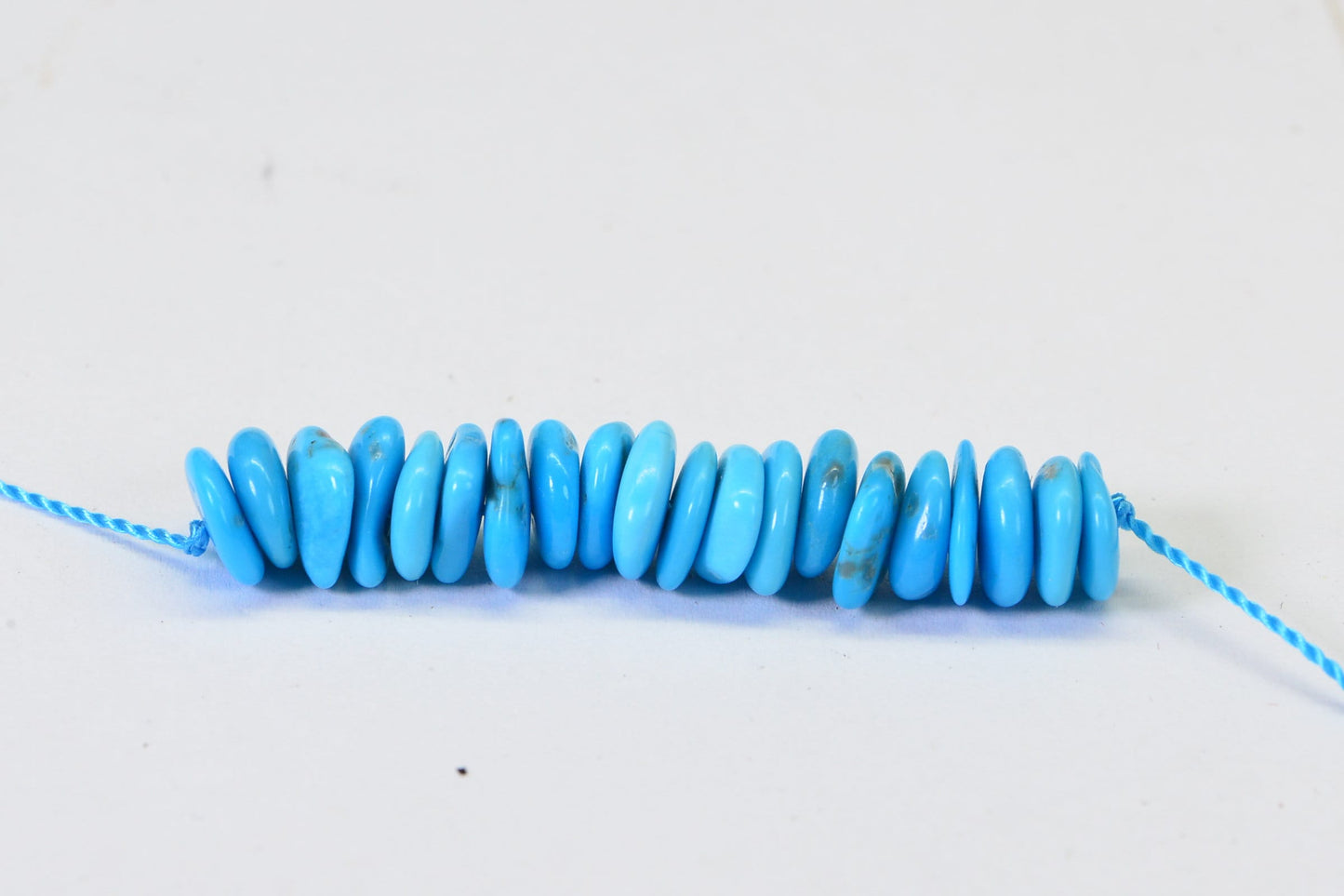 Sleeping Beauty Turquoise Beads: Arizona Rondelle Flat Discs