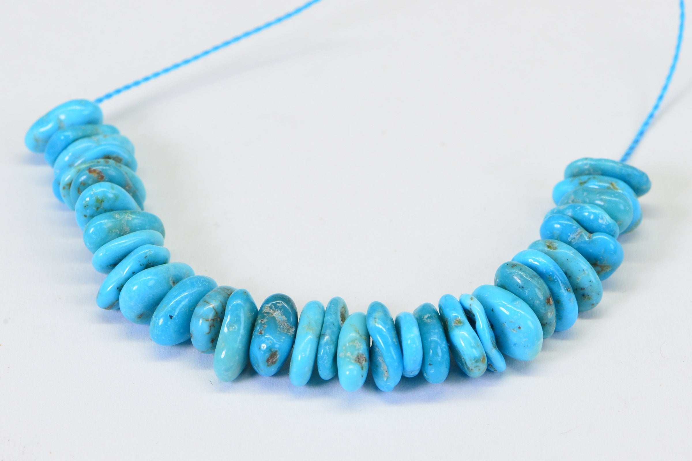 Sleeping Beauty Turquoise Beads: Natural Arizona Nugget Gemstone