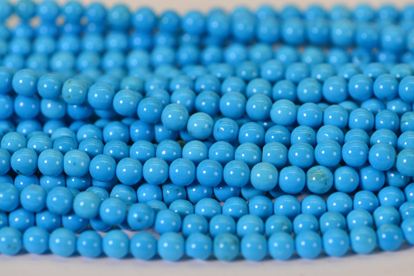 3.3mm Sleeping Beauty Turquoise Beads  Round  Smooth Finish Natural Gemstone Beads