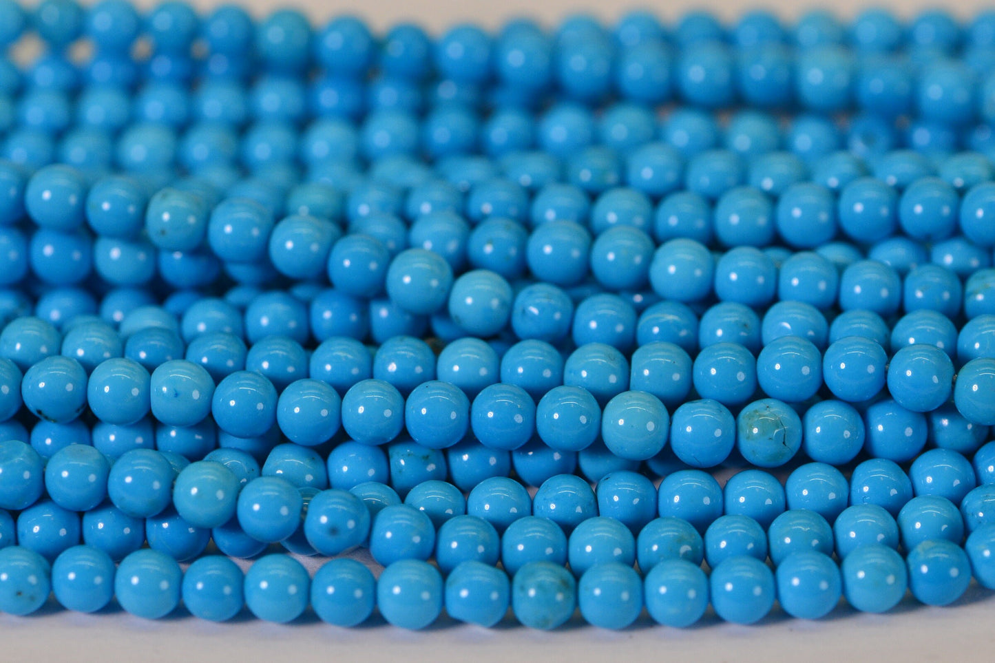 3.3mm Sleeping Beauty Turquoise Beads  Round  Smooth Finish Natural Gemstone Beads