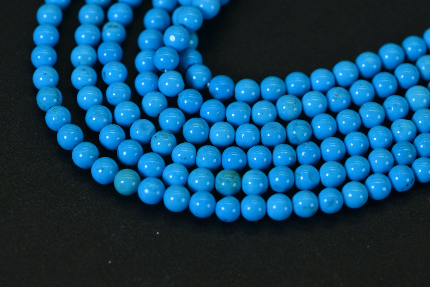 3.3mm Sleeping Beauty Turquoise Beads  Round  Smooth Finish Natural Gemstone Beads