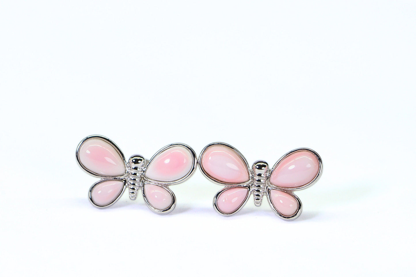Queen Conch Shell Butterfly Earrings, Sterling Silver Studs