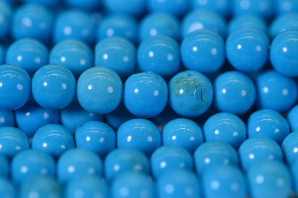 3.3mm Sleeping Beauty Turquoise Beads  Round  Smooth Finish Natural Gemstone Beads