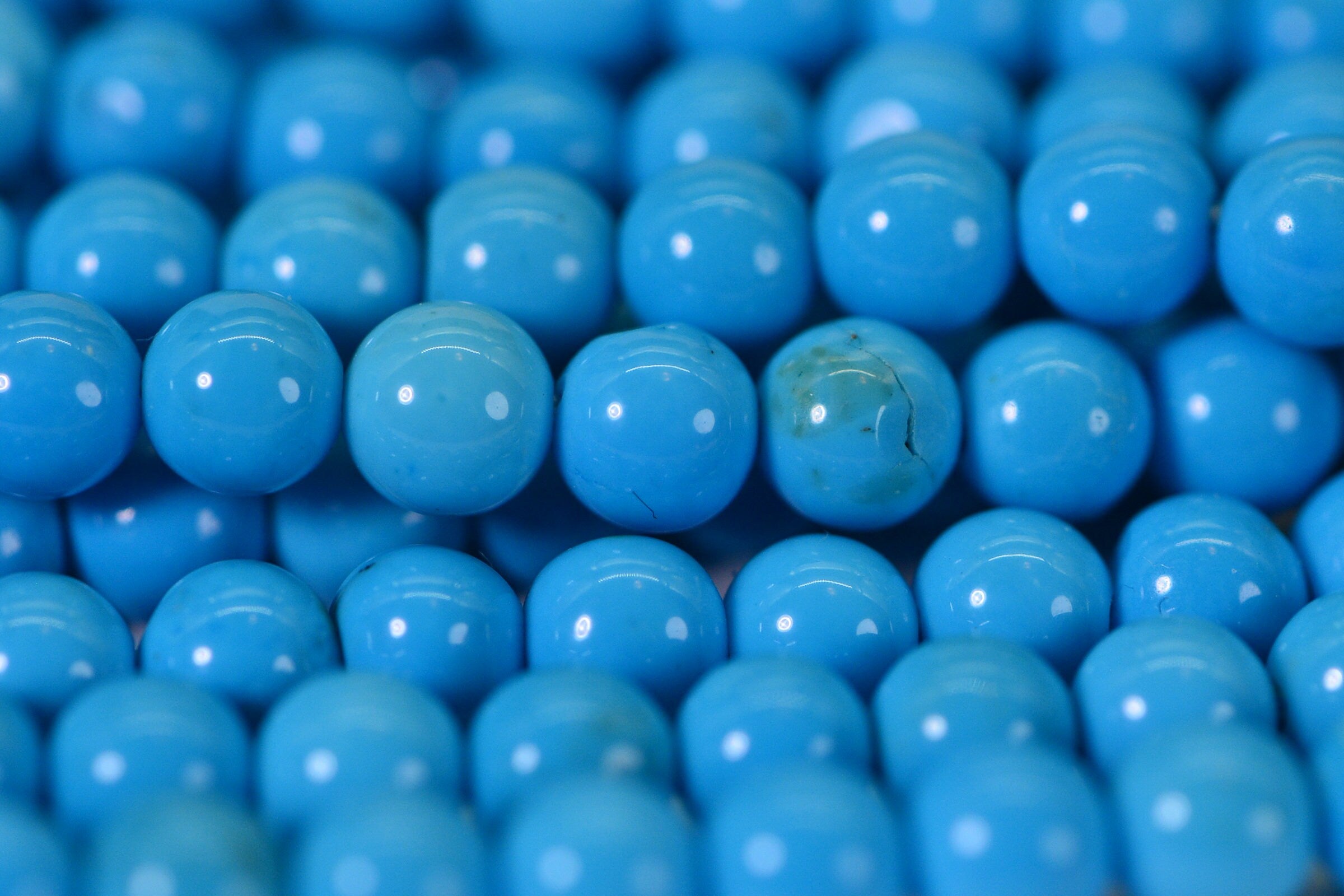 3.3mm Sleeping Beauty Turquoise Beads  Round  Smooth Finish Natural Gemstone Beads
