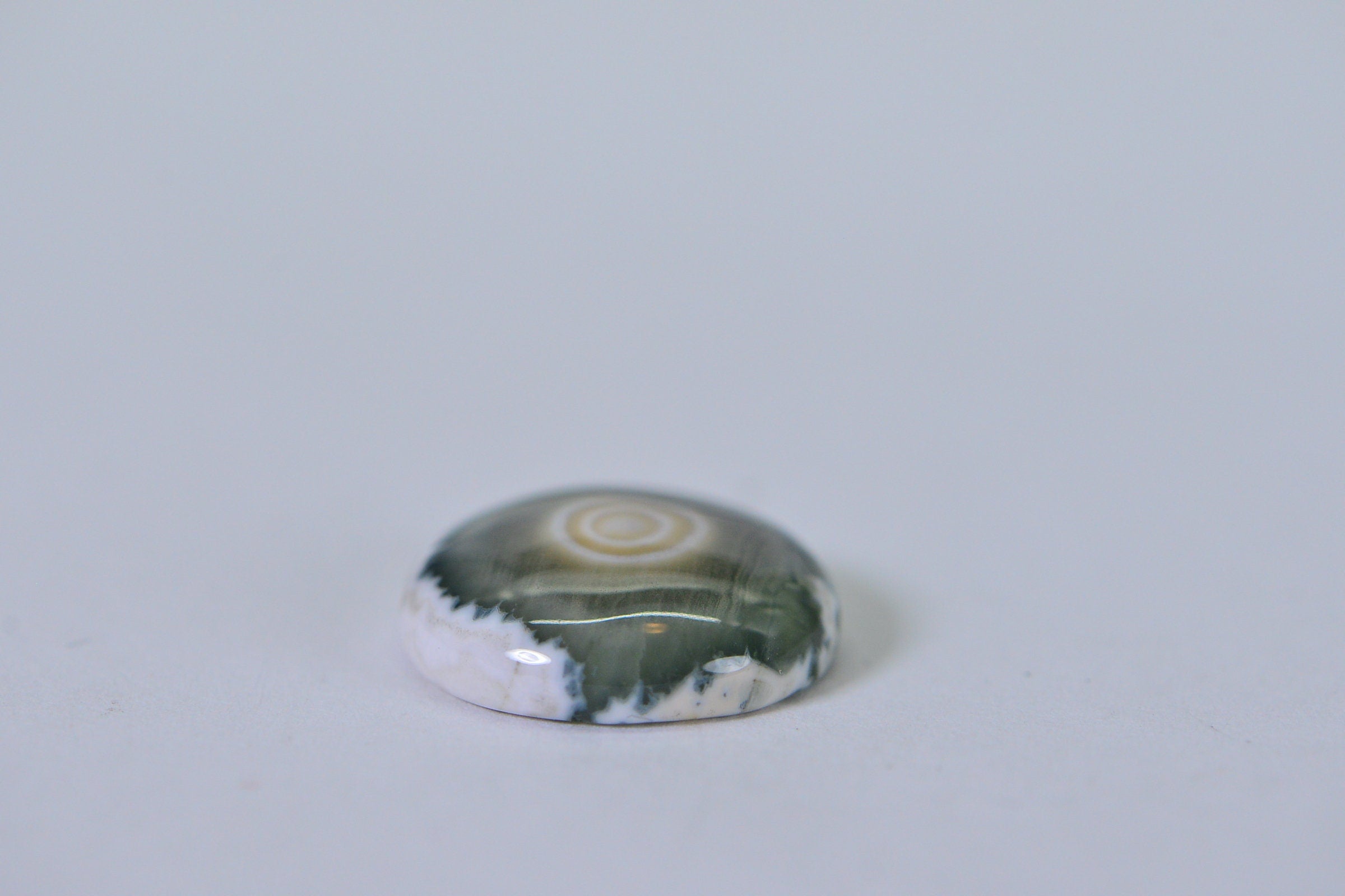 Ocean Jasper Cabochon: Round Gemstone, 16x5.6mm