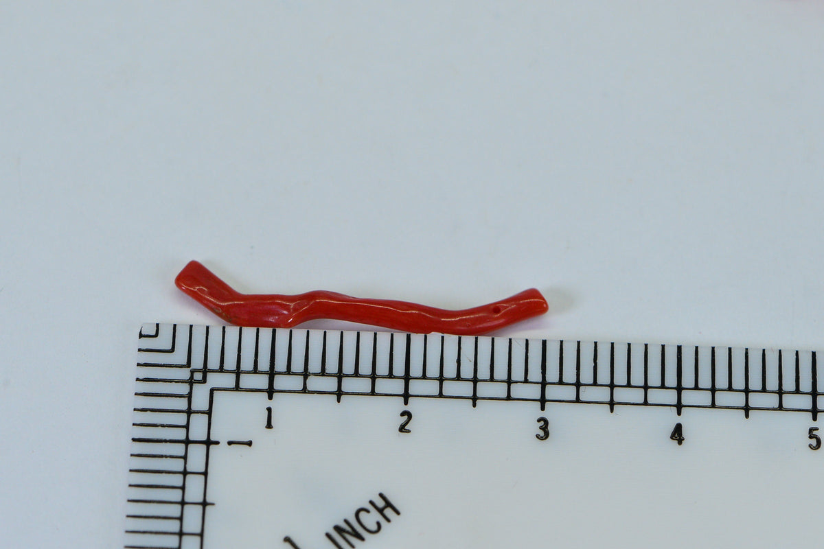 Genuine Red Coral Branch Stick Mediterranean Sea Coral Untreated 18 cts