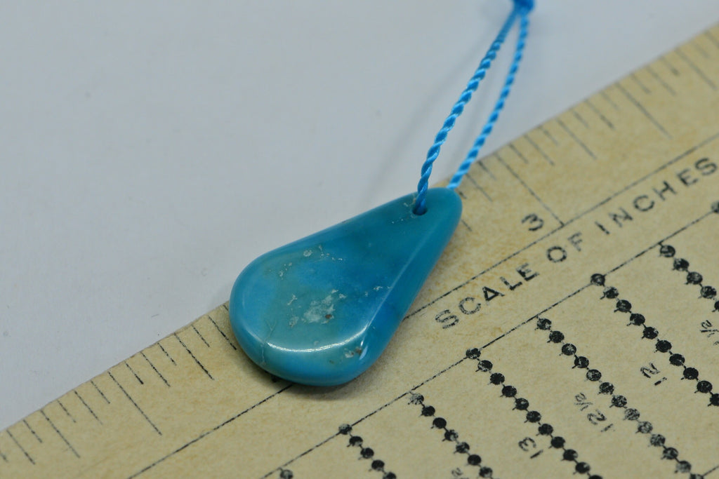 Arizona Turquoise Sleeping Beauty Teardrop Large Front Drilled Raw Slab Turquoise