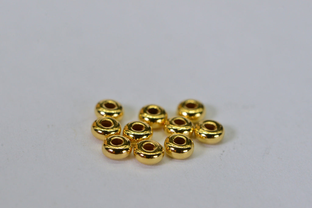 14K Gold Filled Rondelle Beads 3x1.5mm - Jewelry Supply (10pcs)