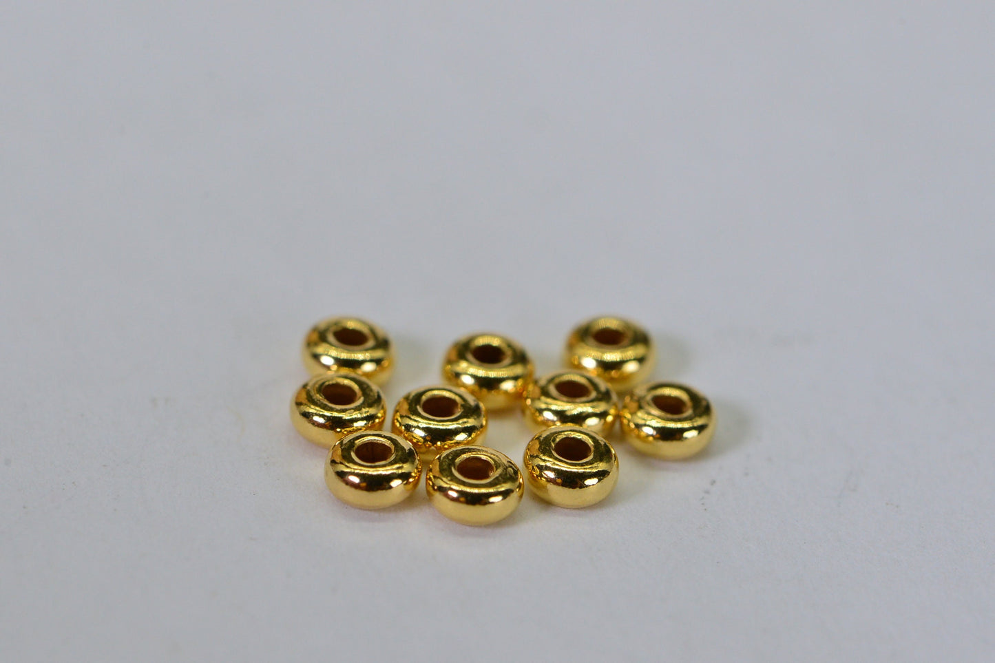 14K Gold Filled Rondelle Beads 3x1.5mm - Jewelry Supply (10pcs)
