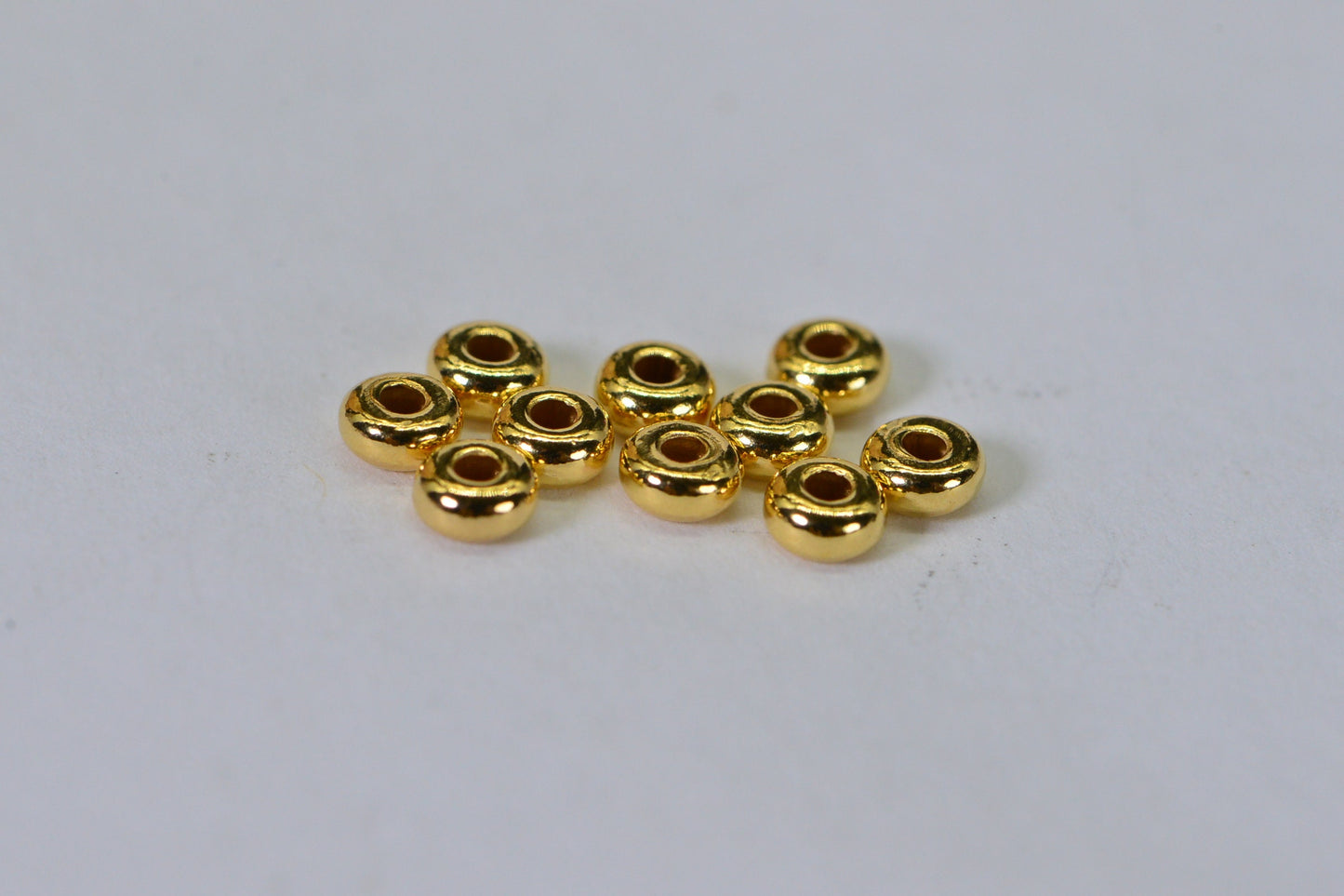 14K Gold Filled Rondelle Beads 3x1.5mm - Jewelry Supply (10pcs)