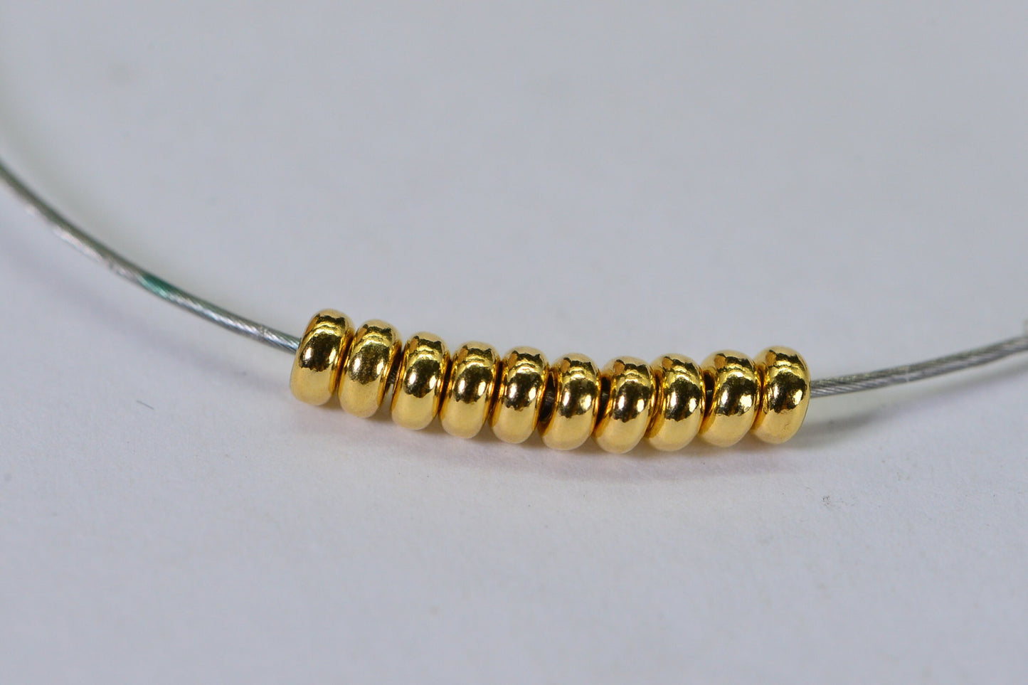 14K Gold Filled Rondelle Beads 3x1.5mm - Jewelry Supply (10pcs)