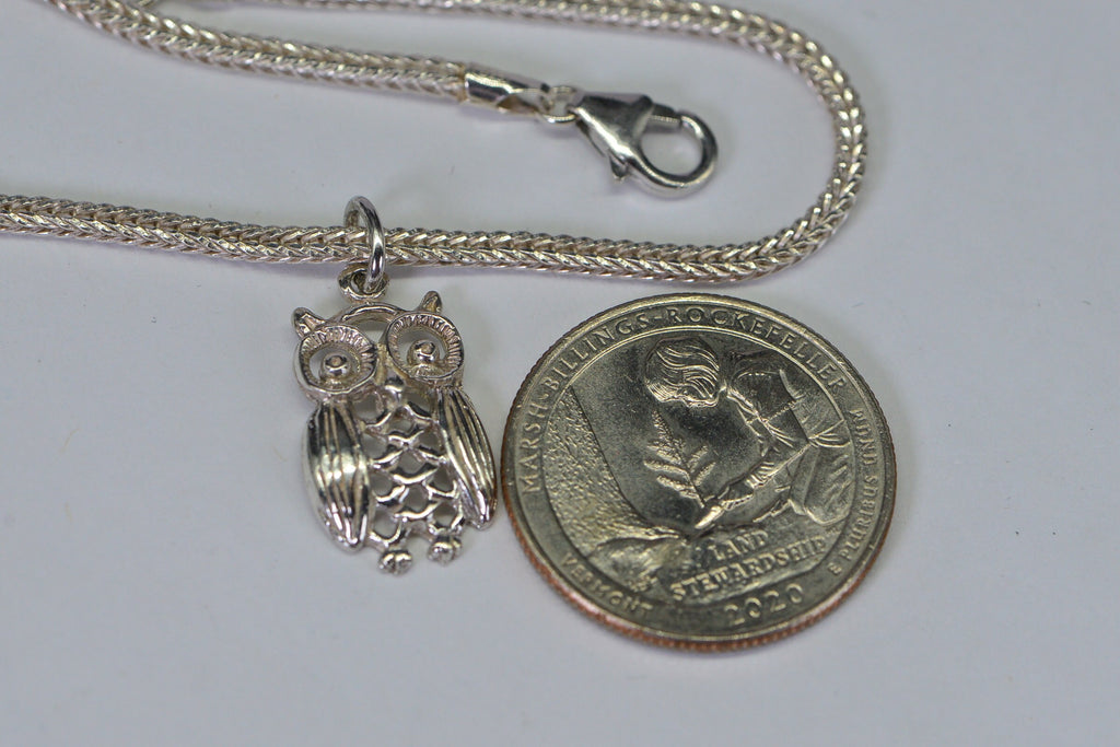 Owl  Bracelet  Charm Solid Sterling Silver 925  Viking Technique Bracelet Vintage Jewelry