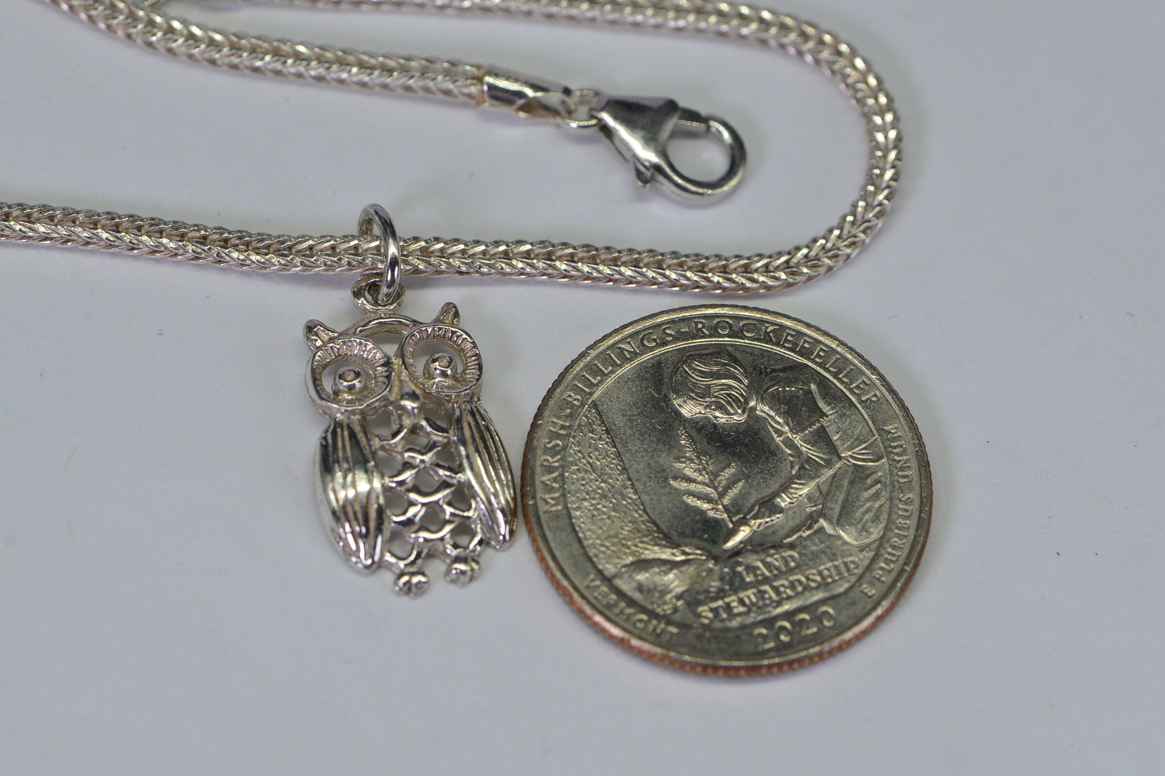 Owl  Bracelet  Charm Solid Sterling Silver 925  Viking Technique Bracelet Vintage Jewelry