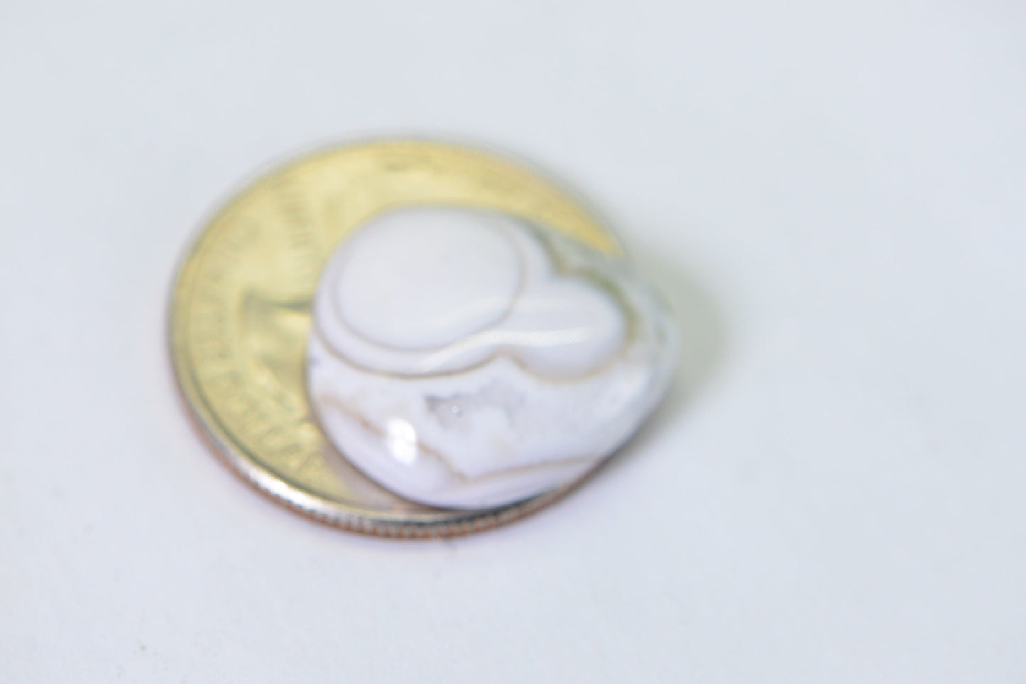 Ocean Jasper Cabochon: White & Green Gemstone, 12.75ct (18.5X17.5X5mm)
