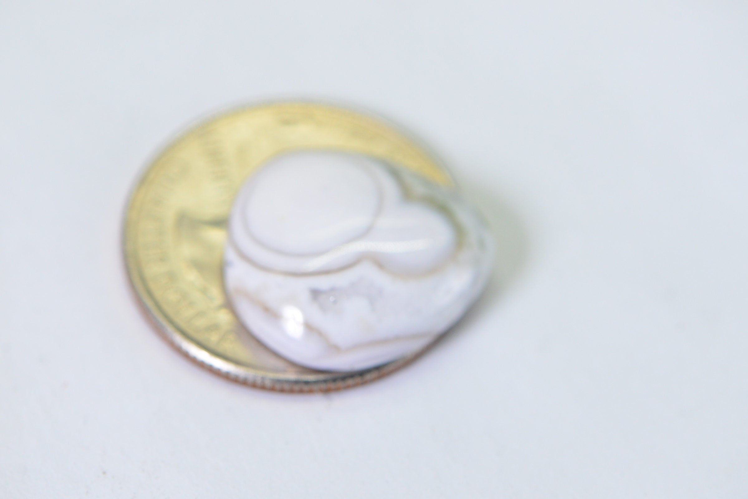 Ocean Jasper Cabochon: White & Green Gemstone, 12.75ct (18.5X17.5X5mm)